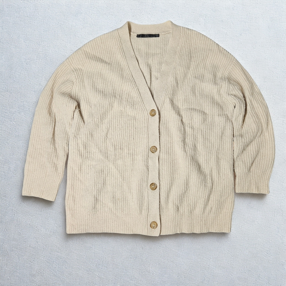 Cream Cardigan Sweater